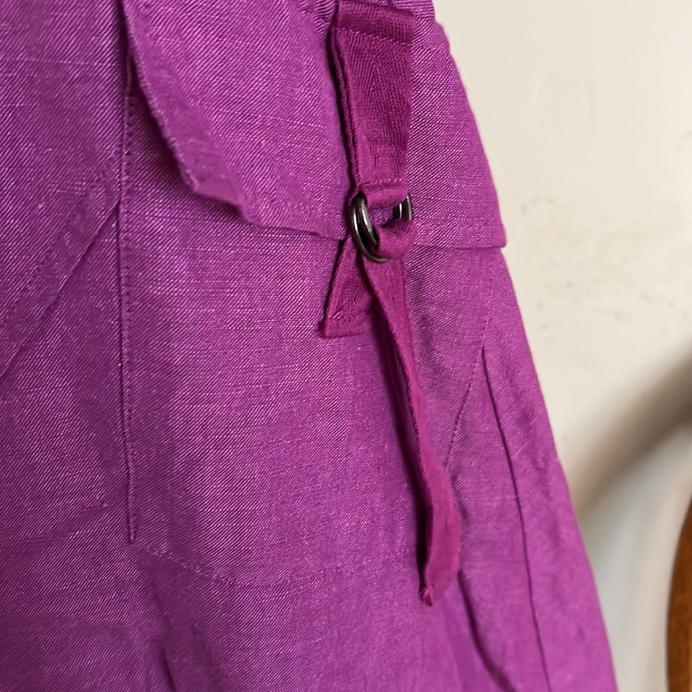 MATILDA JANE Ekaterina Orchid/Navy Linen Blend Lagenlook Dress, Size Small, GUC. - Picture 6 of 10